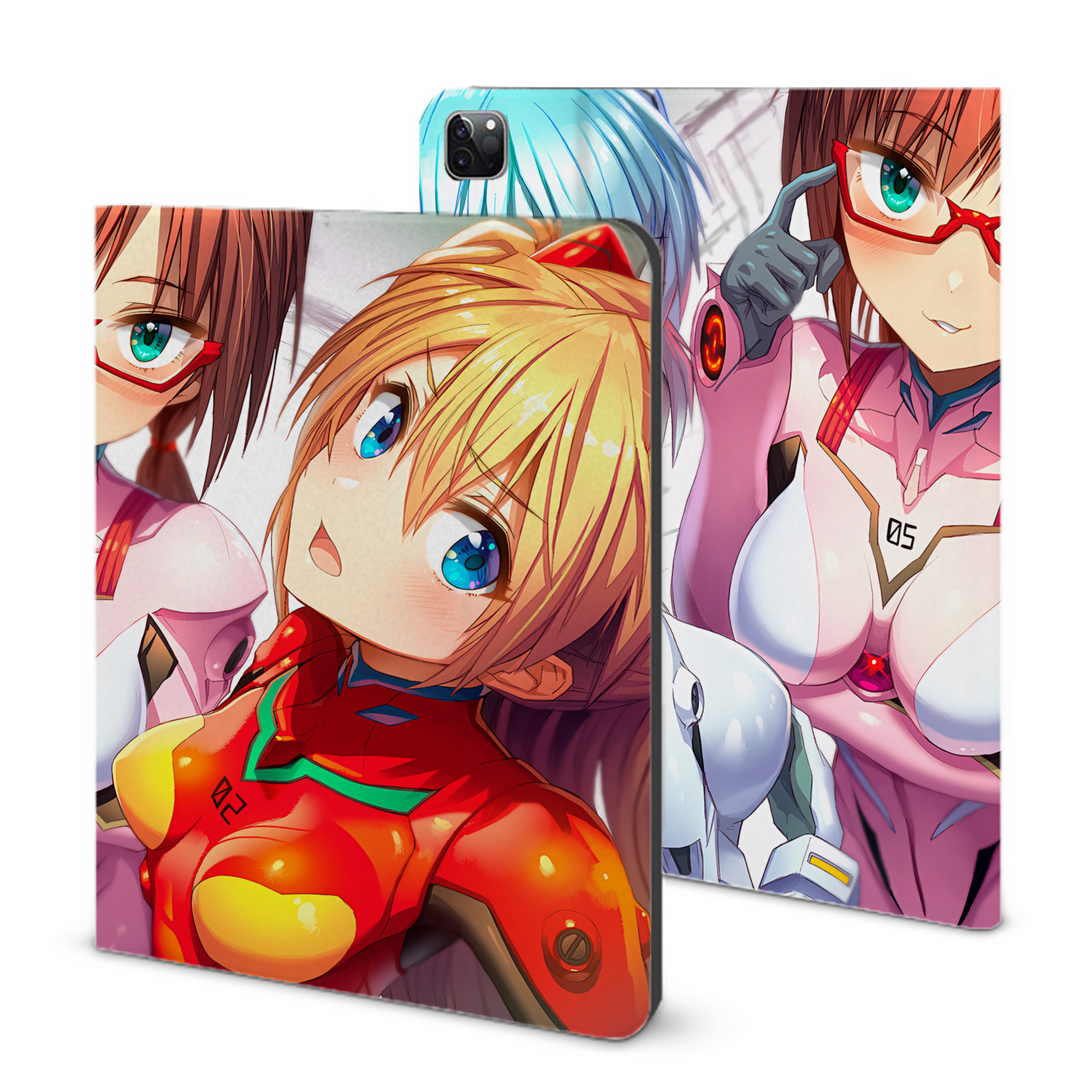 （画像用） EVA 新世紀エヴァンゲリオン IPad ケース ブック型 PUレザー TPU 耐衝撃 軽量 薄型 ペン収納なし 全面保護 IPad 各モデル対応